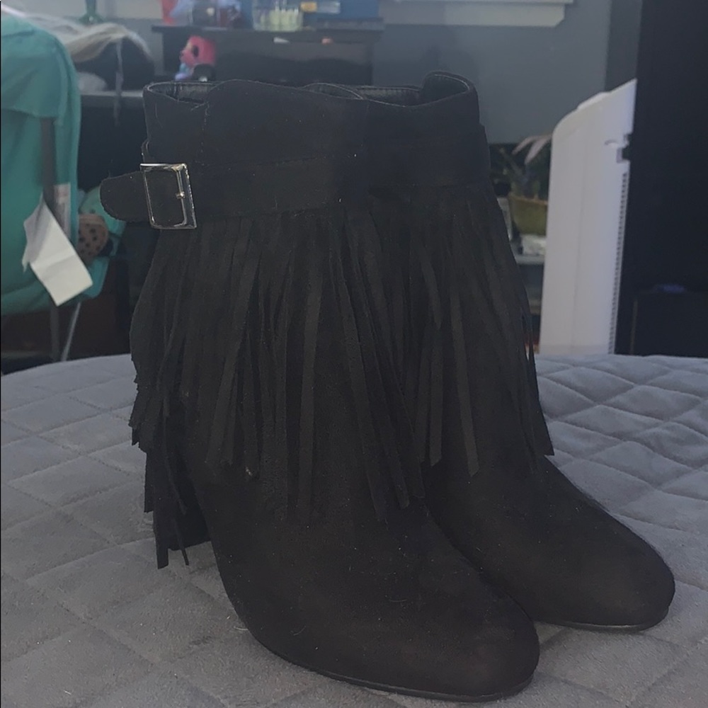 Heeled booties, never worn.